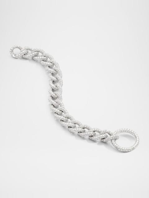 Pomellato Catene 18K White Gold Full Diamond Pave Bracelet