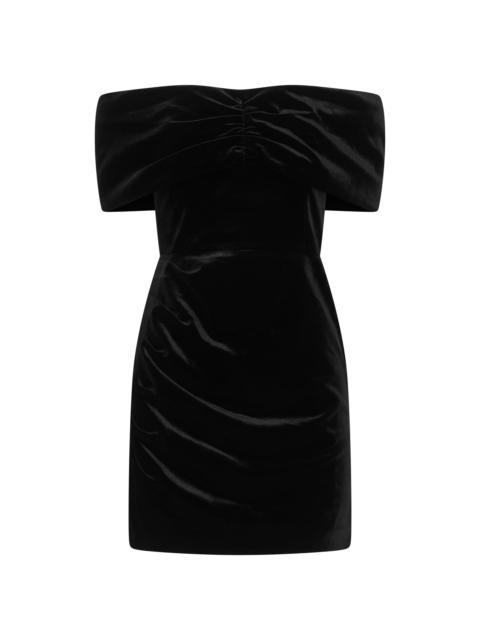 NICHOLAS Women's Maria Off-The-Shoulder Velvet Minidress - Black