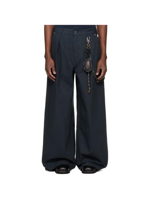 Black Super Baggy Trousers