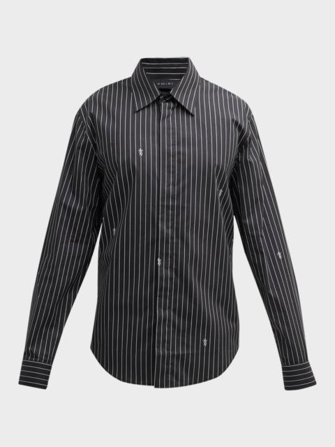 Men's Pinstripe Button-Down Shirt