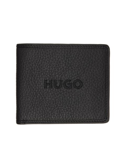 HUGO Black Leather Bifold Wallet