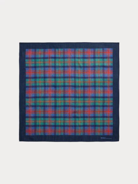 Polo Ralph Lauren Plaid-Print Wool Bandanna