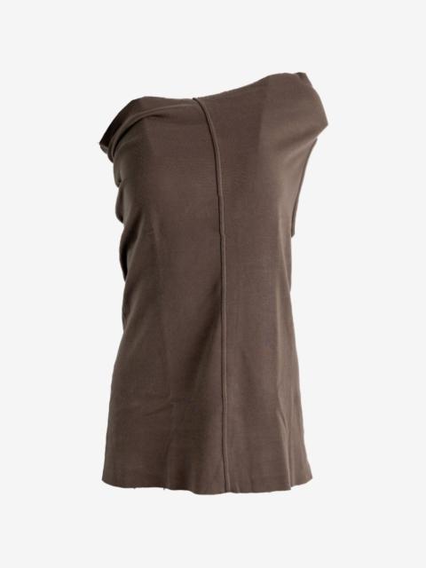 Rick Owens draped one-shoulder tank top