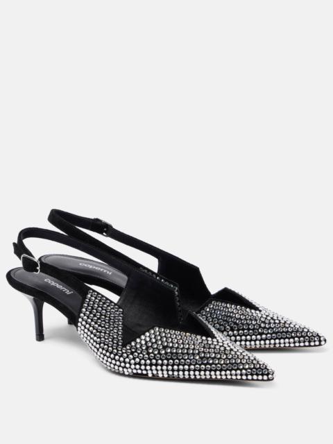 COPERNI 65 crystal-embellished leather pumps