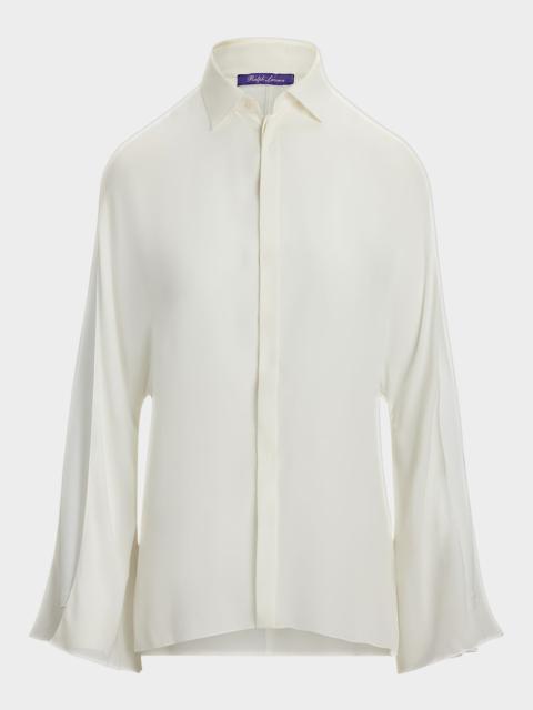 Ralph Lauren Karen Silk Georgette Blouse