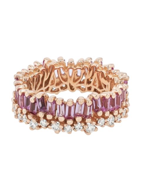 SUZANNE KALAN Short Stack Pink Sapphire Eternity Band