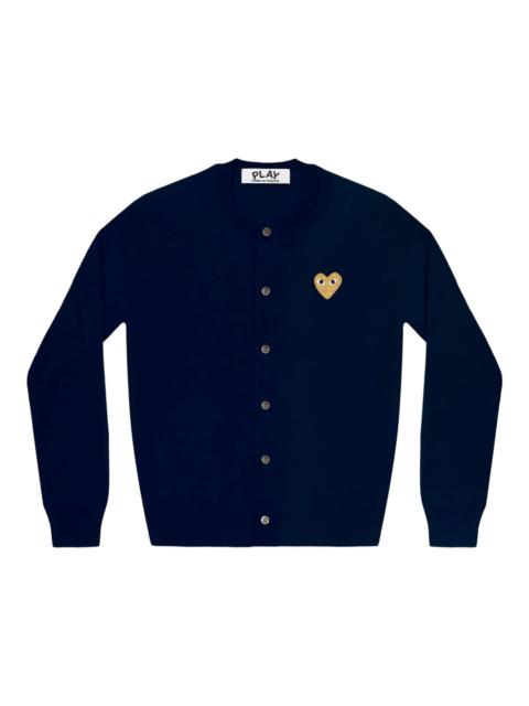 Comme des Garçons PLAY Round-Neck Gold Emblem Cardigan Unisex