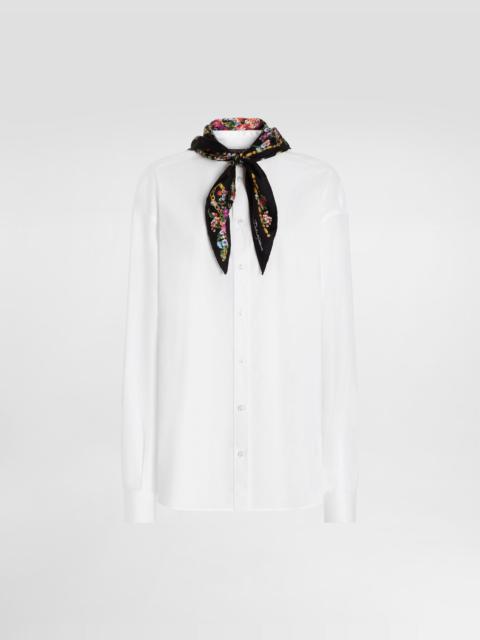 Dolce & Gabbana Poplin shirt with silk scarf