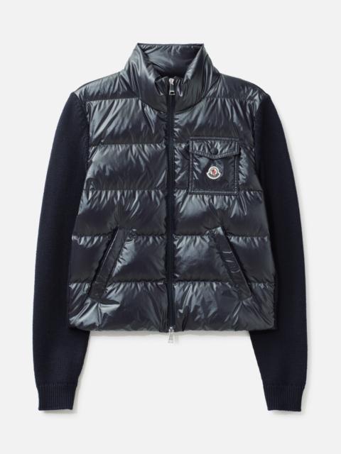Moncler PADDED ZIP-UP WOOL CARDIGAN
