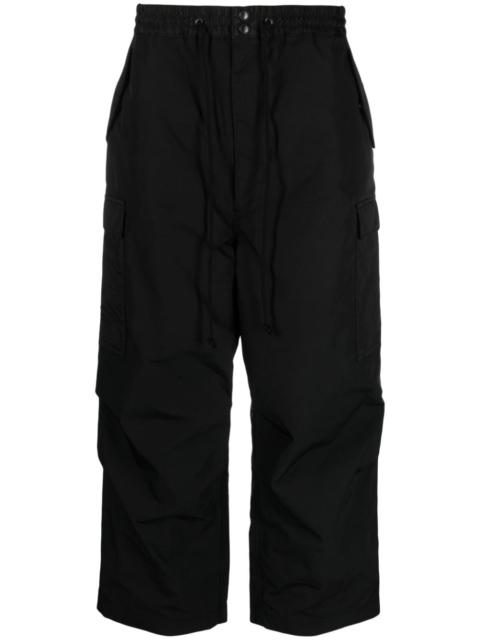 Junya Watanabe MAN cropped drawstring-waist cargo trousers