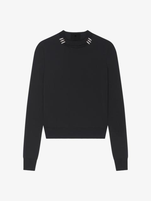 Givenchy SWEATER IN PUNTO MILANO WITH CRYSTAL DETAILS