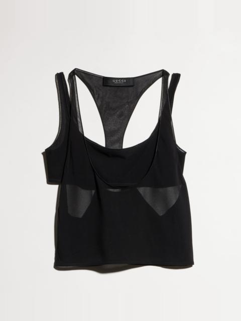 GUCCI Light crêpe jersey bralette set