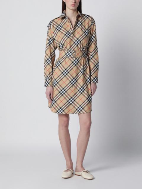 Burberry Beige Check shirt dress