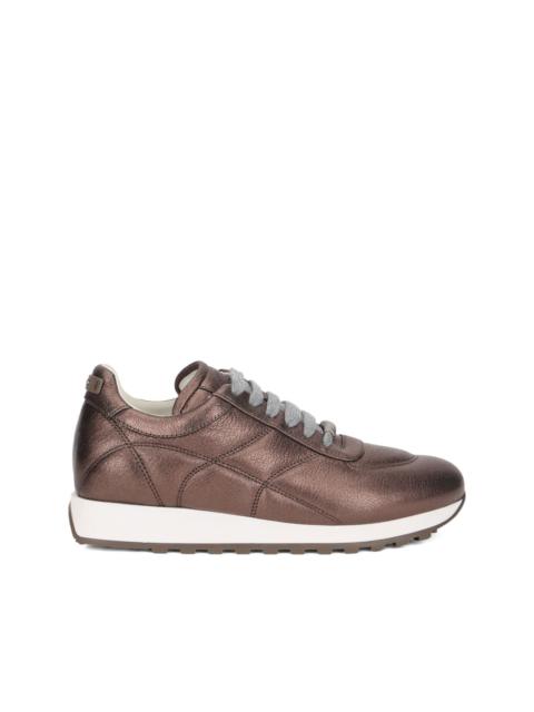 PESERICO quilted lace-up sneakers
