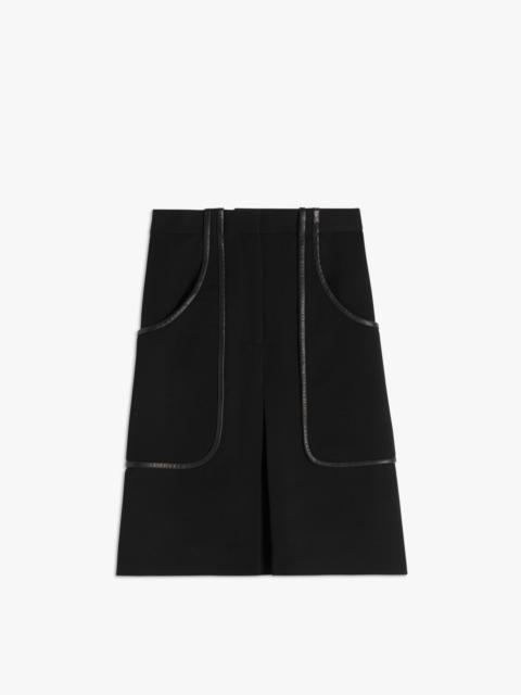 Victoria Beckham Patch Pocket Midi Skirt in Black