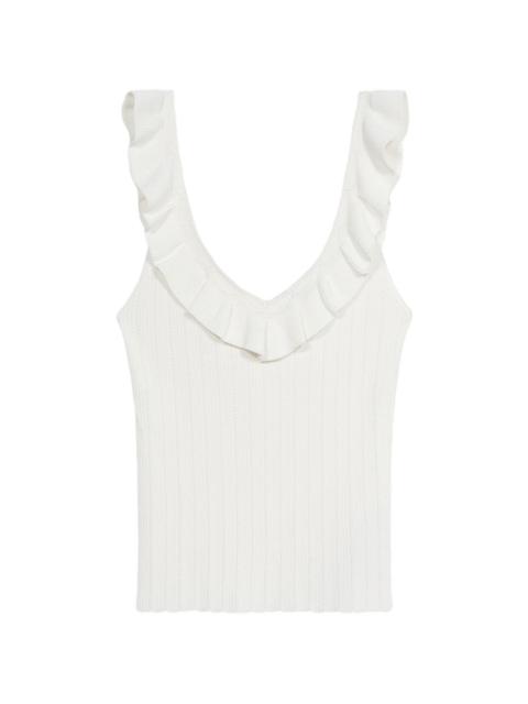 Blumarine ruffled V-neck tank top
