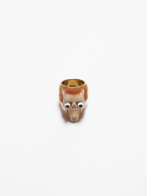 Skull ring - Antique gold/brown