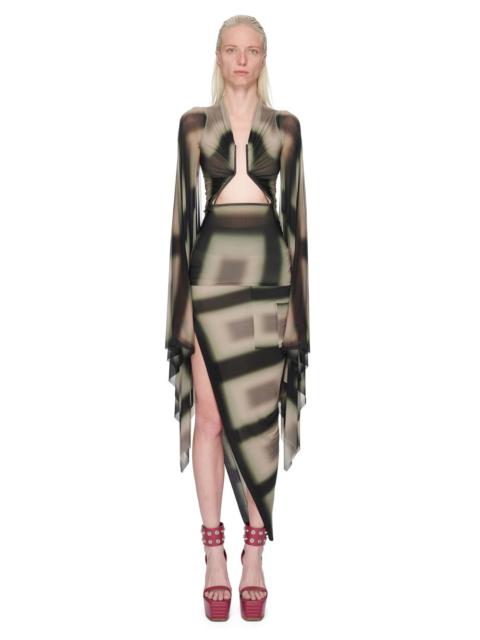 Rick Owens semi-sheer draped top