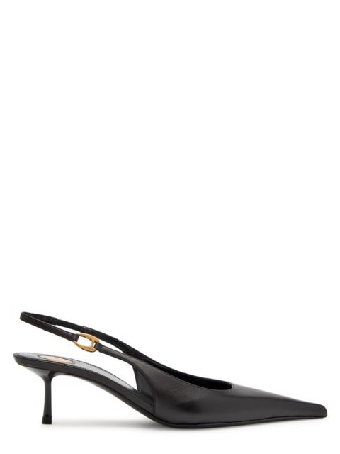 SAINT LAURENT Saint Laurent Casabiva 50 Leather Slingback Pumps