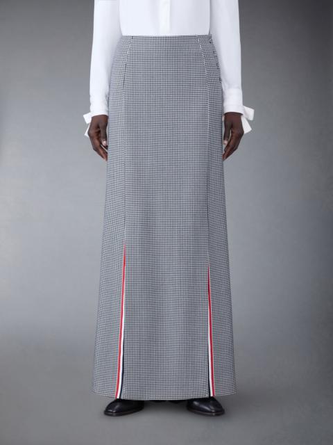Thom Browne Houndstooth Heavy Wool Suiting Floor Length 4-Vent Skirt