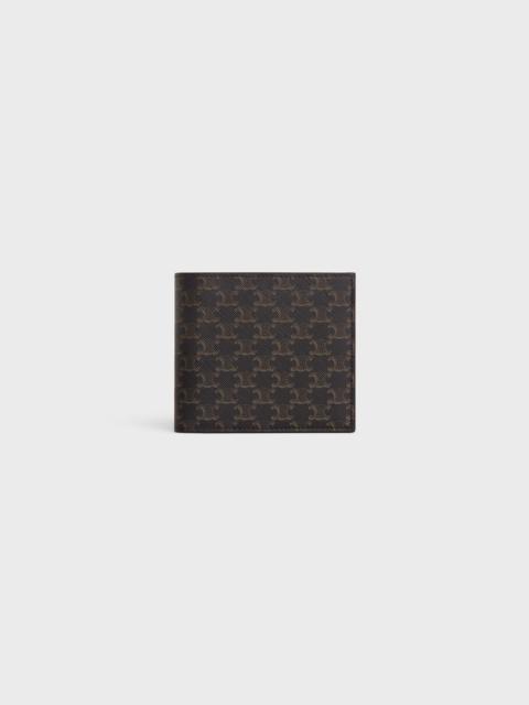 CELINE Bi-fold Wallet with Coin Compartment in Triomphe Canvas