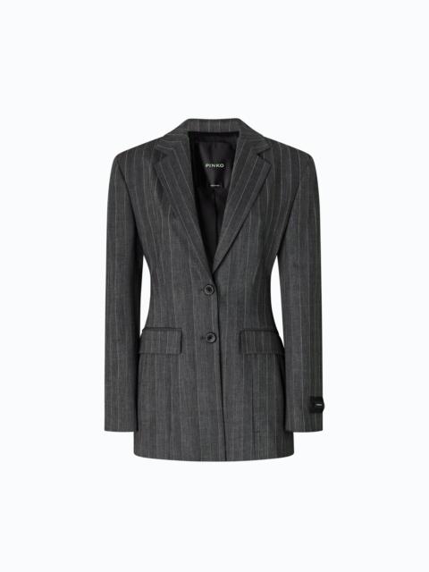 PINKO PINSTRIPED WOOL-BLEND JACKET