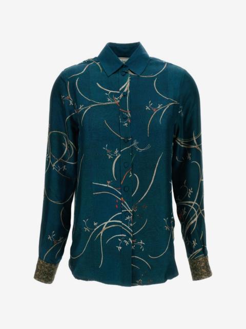 Pierre-Louis Mascia Aloe graphic-print silk shirt