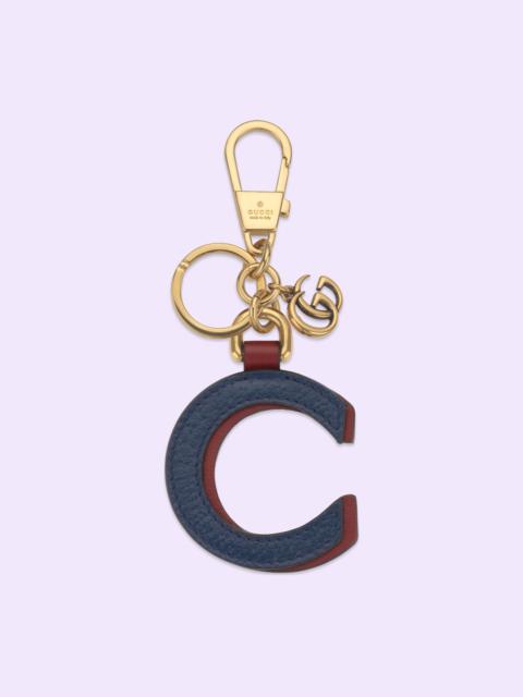 GUCCI Leather letter keychain