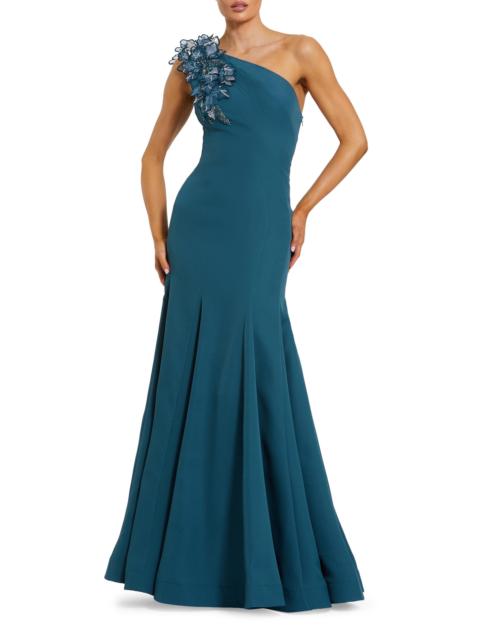 MAC DUGGAL Women's One-Shoulder Mermaid Gown - Ocean