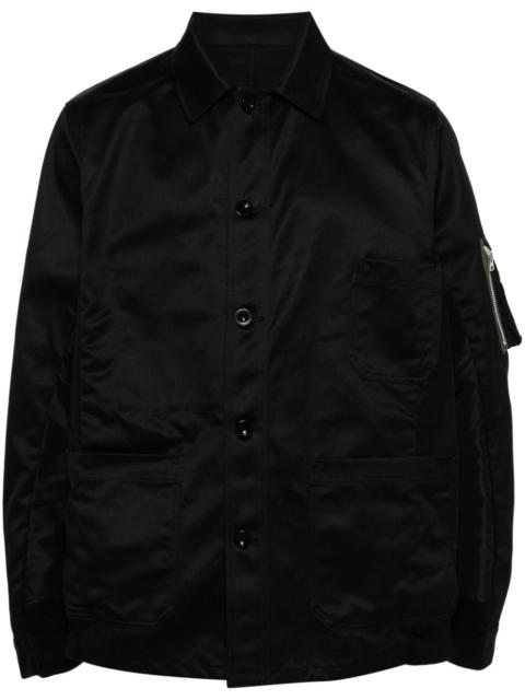 sacai cotton shirt jacket