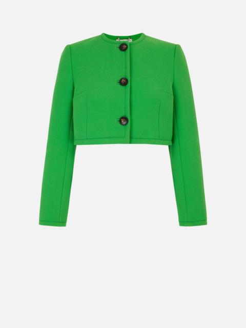 EMILIA WICKSTEAD Lizette Jacket In Fresh Green Single Wool Crepe