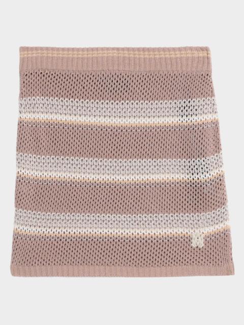 AMIRI MA Stripe Crochet Knit Mini Skirt