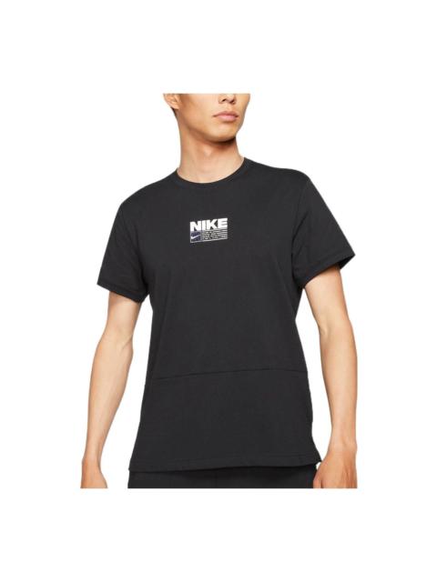 Nike Men's Nike Minimalistic Alphabet Logo Printing Casual Short Sleeve Black T-Shirt CZ2575-010