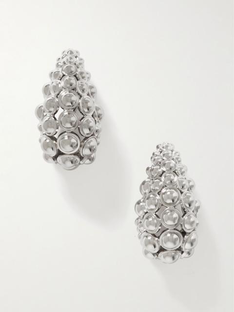 Valentino Silver-tone clip earrings Silver