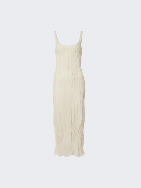 RÓHE Textured Square Neck Dress Cream