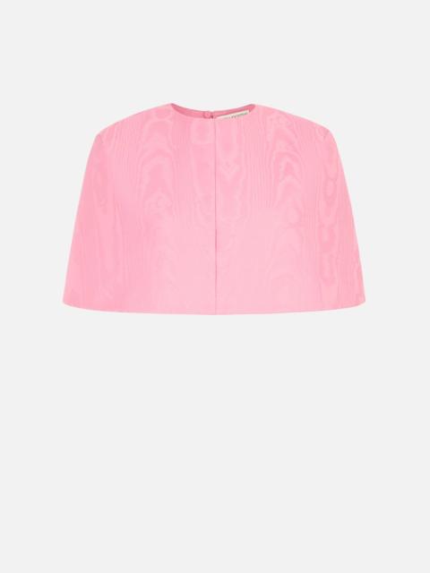 EMILIA WICKSTEAD Virginie Cape in Pink Moire Mikado