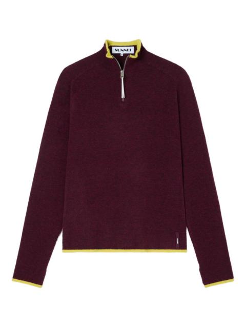 SUNNEI zip fitted longsleeve knitwear