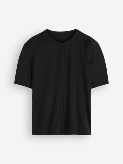 BODEN Supersoft Short Puff Shirt-Black