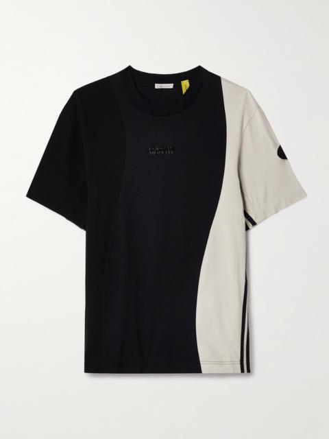 Moncler + Adidas Originals Two-tone Cotton-jersey T-shirt