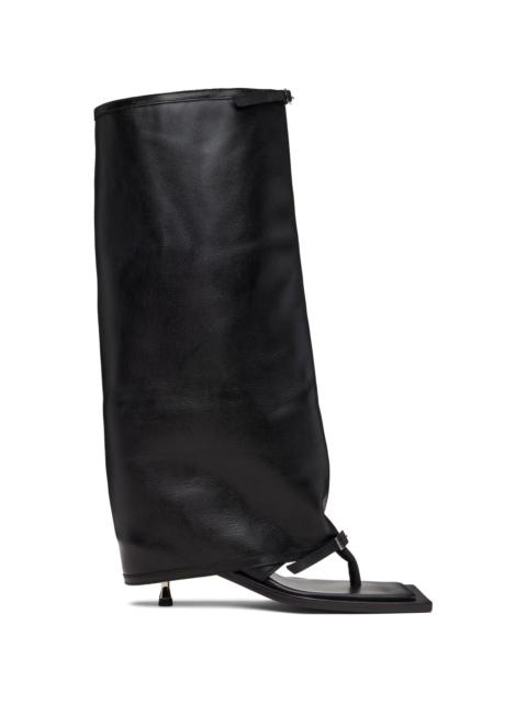 FIDAN NOVRUZOVA Black Kaia Stiletto Tall Heeled Sandals