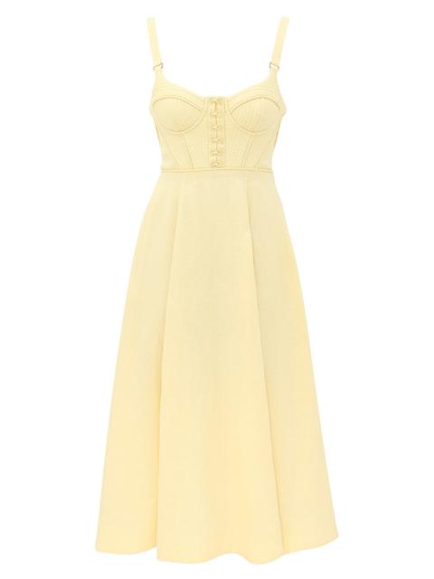 Zimmermann CLASH QUILT BUSTIER MIDI DRESS