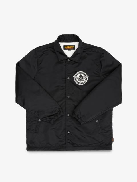 Iron Heart IHJ-160-BLK 4.8OZ NYLON COACH JACKET - BLACK