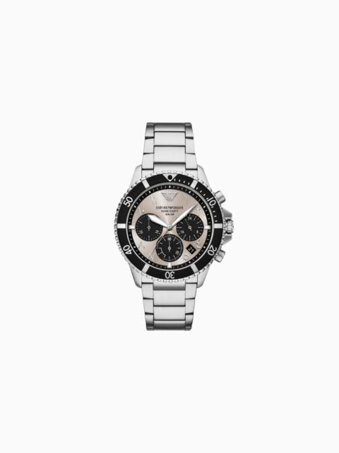 EMPORIO ARMANI WORLD EXPLORER SOLAR-POWERED CHRONOGRAPH STAINLESS STEEL WATCH