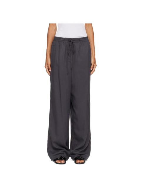 LE17SEPTEMBRE Gray Silky Drawstring Trousers