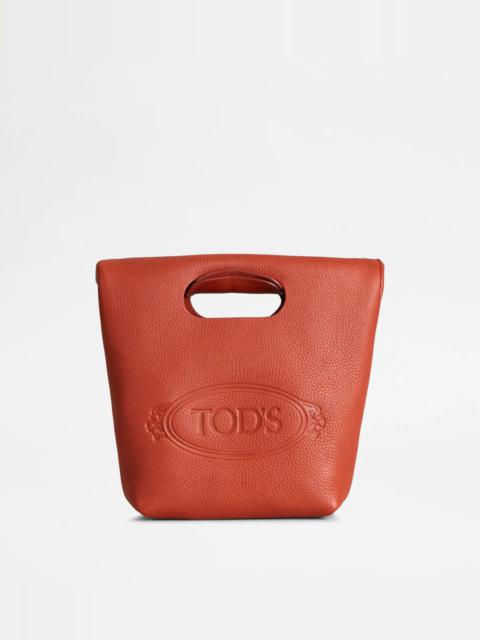 Tod's SHOPPING TOTE IN LEATHER MINI - GREY