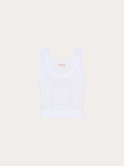 Tシャツ・カットソー VALENTINO WHITE MESH VALENTINO GARAVANI ESCAPE CROP-TOP White Mesh Valentino Garavani Escape Crop-top | italist