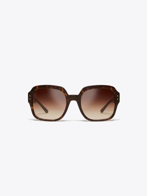 TORY BURCH Oversized Square Logo Sunglasses