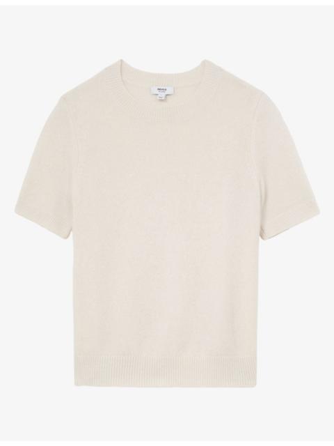 REISS Stevie Short-Sleeved Cashmere T-Shirt