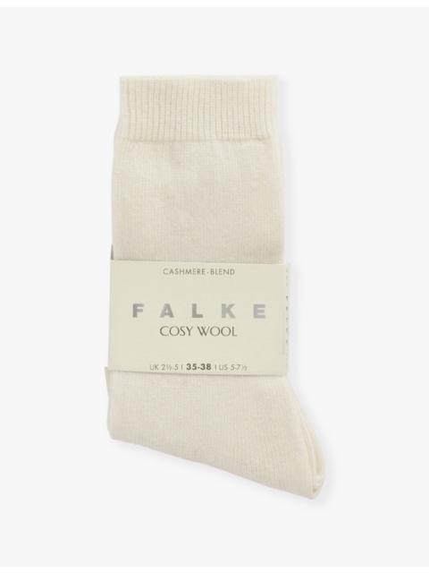 FALKE Cosy Wool brand-print knit socks