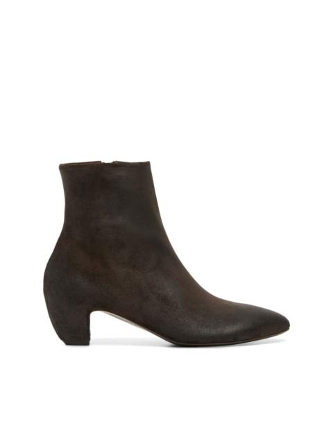 pointed-toe suede ankle boots